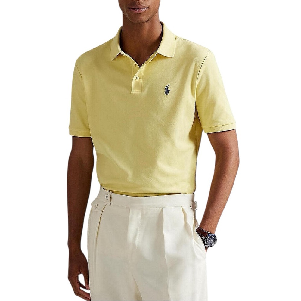 POLO RALPH LAUREN Classic Fit Mesh Polo Shirt in wicket yellow